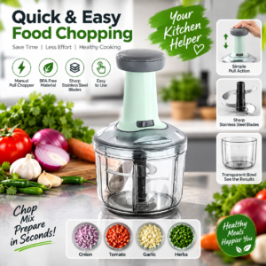 SwiftChop Pro 800ml – Multipurpose Manual Vegetable & Salad Chopper
