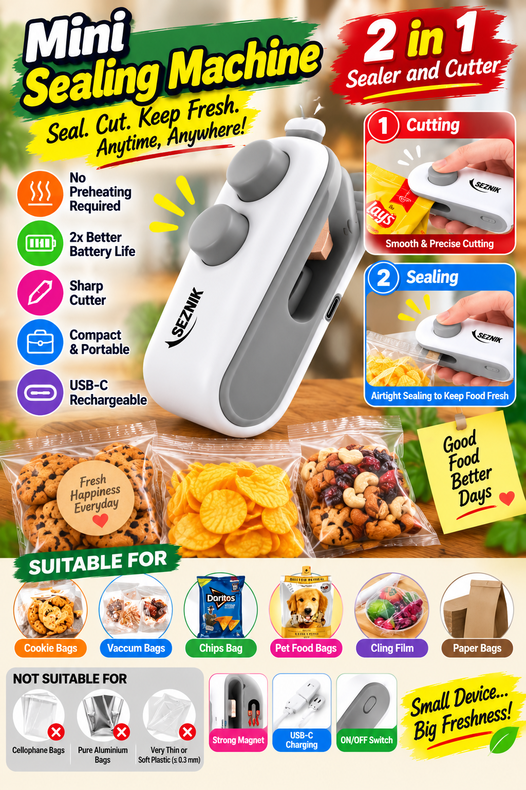 Mini Portable Heat Sealing Machine for Food Packets - Image 4